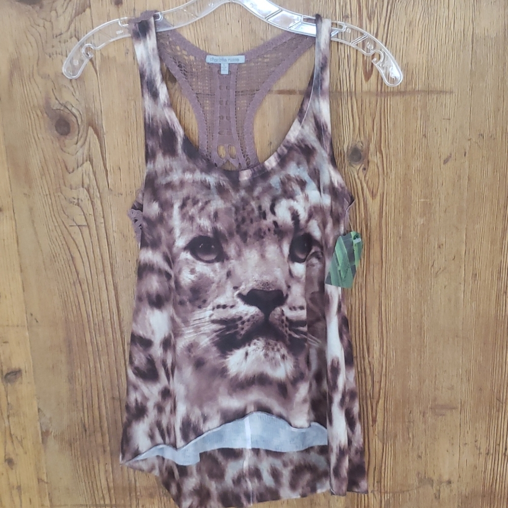 Charlotte Russe cheetah image tank size small